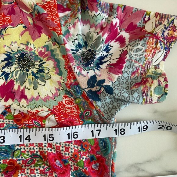 Johnny‎ Was Top Lubello Favorite Bamboo Shirt Short Sleeve Woman's Size Xxs Boho - Picture 8 of 8